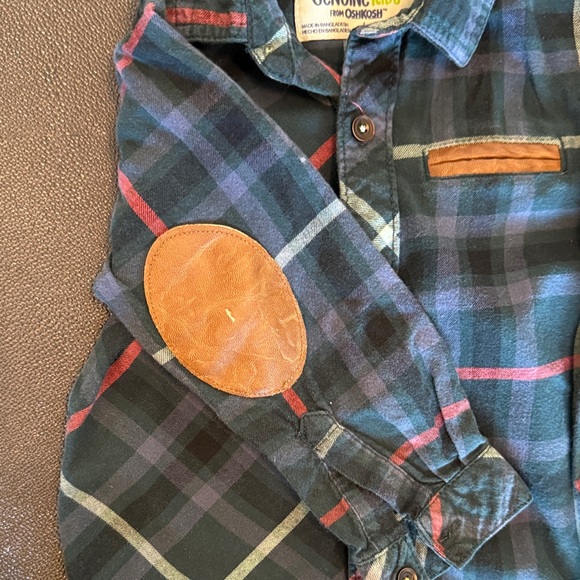 Genuine Kids OshKosh B'gosh Multicolor Plaid Button Down Shirt size 2T - Picture 4 of 6